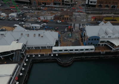 Queens Wharf Tower Demolition Works near Shoreline