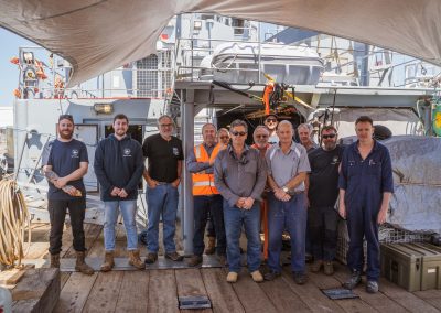 Major Projects Group and Foundation team aboard the RV Ocean Recovery